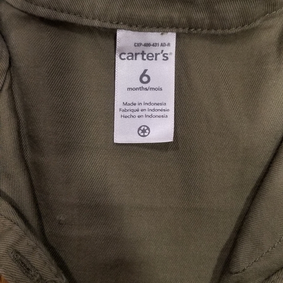 Carters army green dress. - Picture 2 of 3